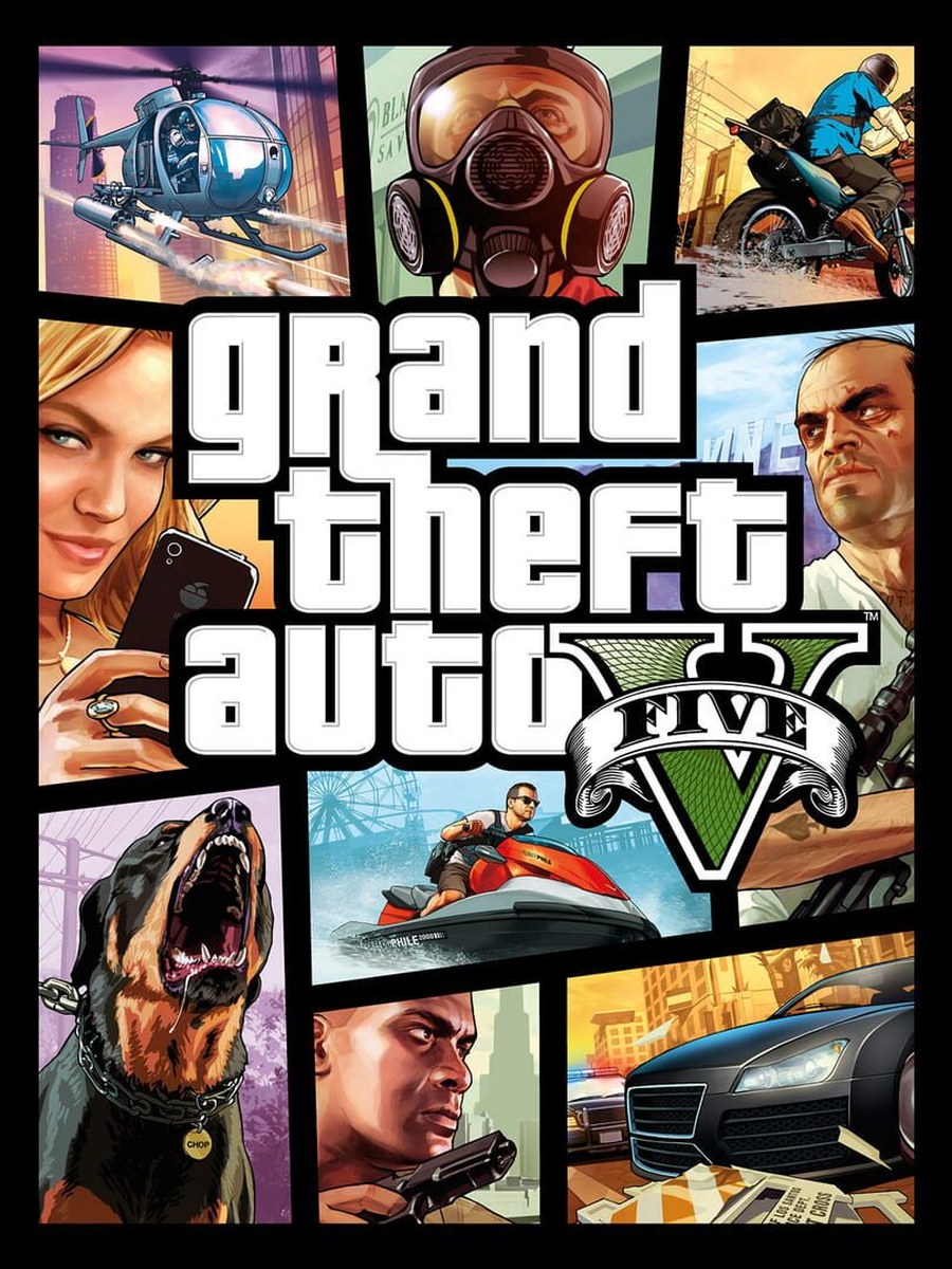Grand Theft Auto V cover art.