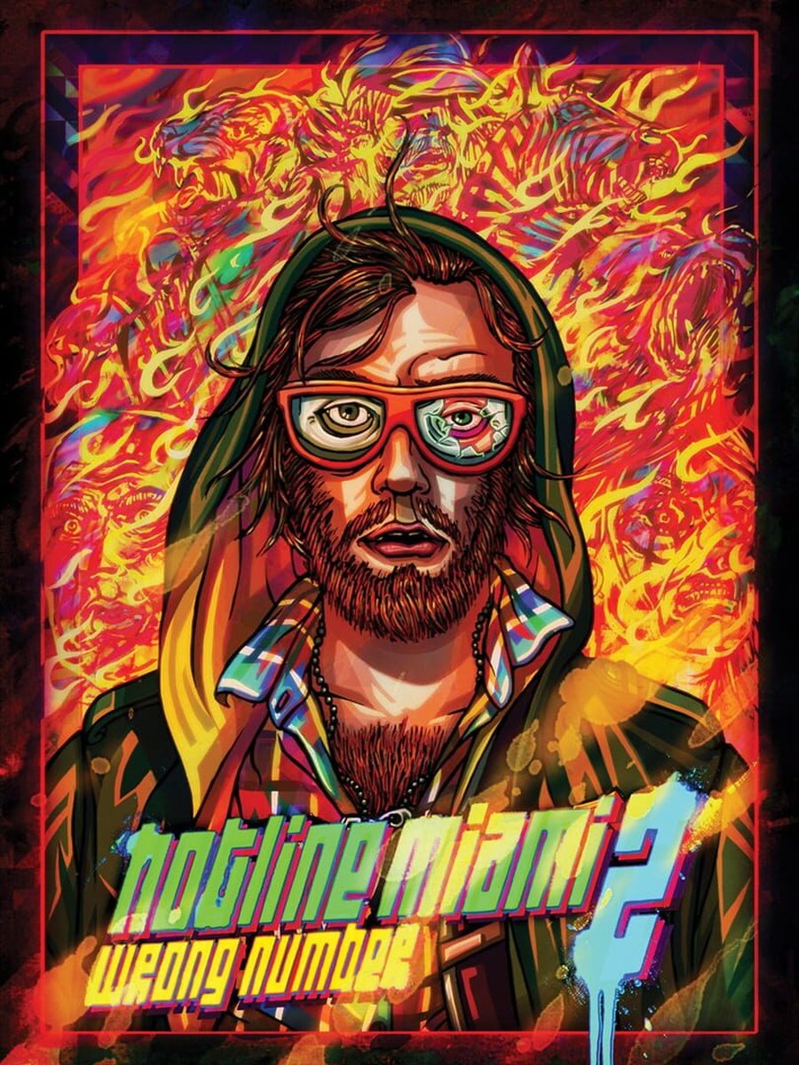 Hotline Miami 2: Wrong Number cover art.