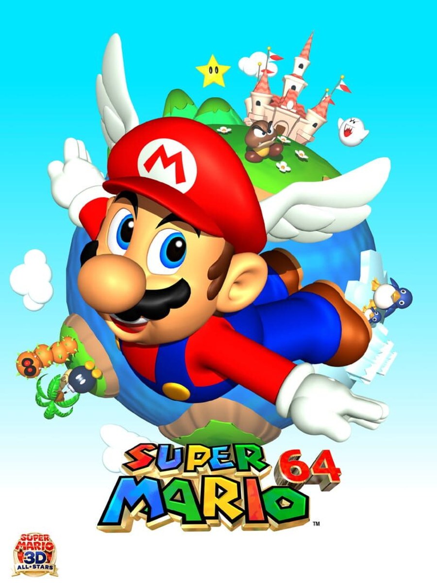 Super Mario 64 cover art.