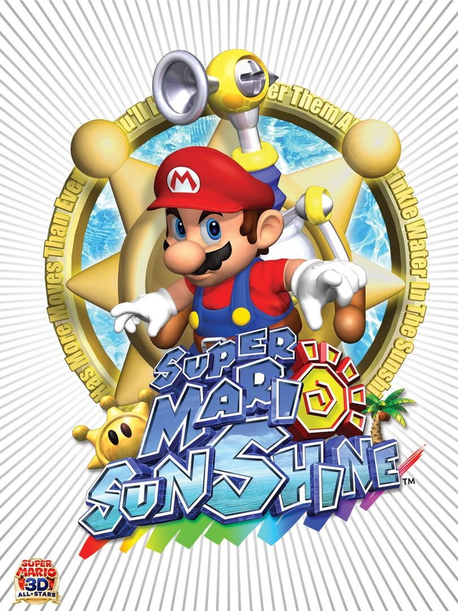 Super Mario Sunshine cover art.